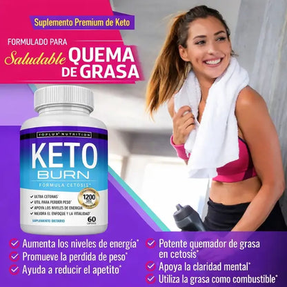 Toplux™ Keto Burn - Cápsulas apoyo cetogénico